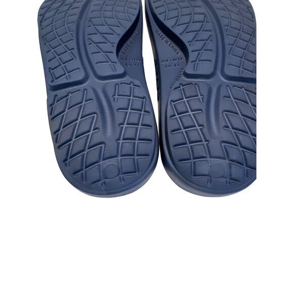 Oofos Ooahh Sport Slides Navy Recovery Sandals Women's Size 10 Men's Size 8 - Picture 8 of 10